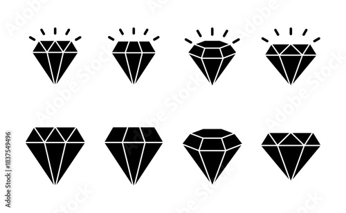 Diamond icon vector. diamond gems sign and symbol