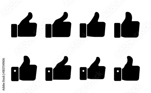 Like icon vector. Thumbs up sign and symbol. Hand like
