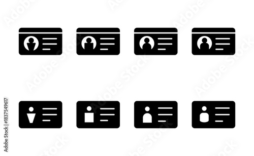 License icon vector. ID card icon. driver license, staff identification card