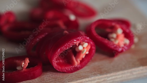 Close-Up of Fresh Red Kapia Pepper