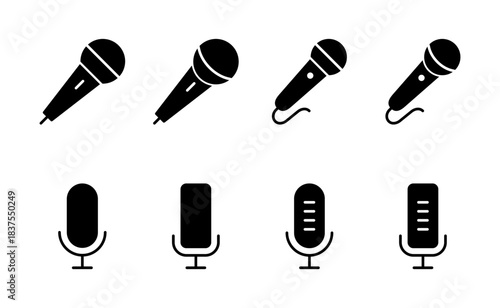 Microphone icon vector. karaoke sign and symbol