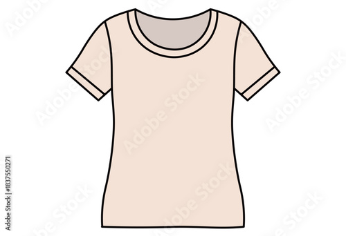 Women’s Short-Sleeve and Long-Sleeve Undershirt Set Illustration