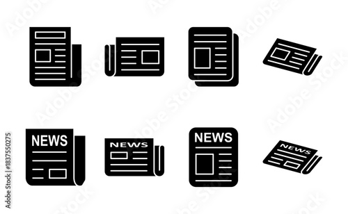 Newspaper icon vector. news paper sign and symbolign