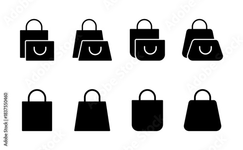 Shopping bag icon vector. shopping sign and symbol