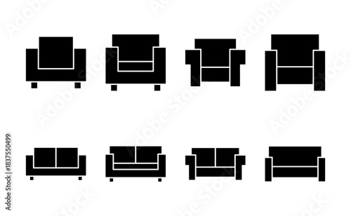 Sofa icon vector. sofa sign and symbol. furniture icon
