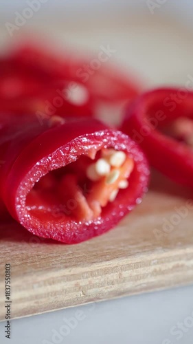 Close-Up of Fresh Red Kapia Pepper