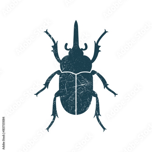 Beetle Bugs Insect Silhouette Illustration Vector Template