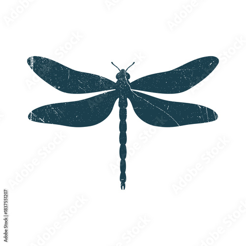Dragonfly Insect Silhouette Illustration Vector Template