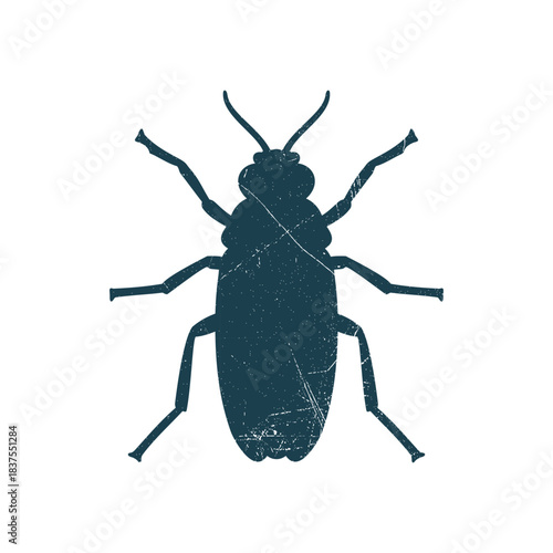 Cockroach Insect Silhouette Illustration Vector Template