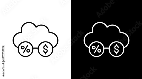 Carbon Tax Outline White Icon Set Design