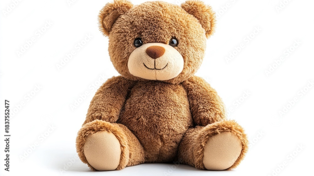 Obraz premium Cute Brown Teddy Bear Sitting.