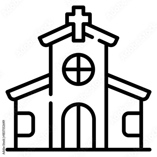 Church Line Icon