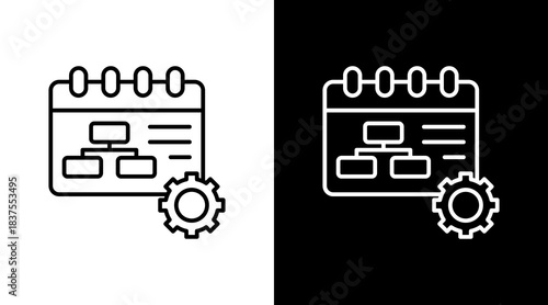Project Plan Outline White Icon Set Design
