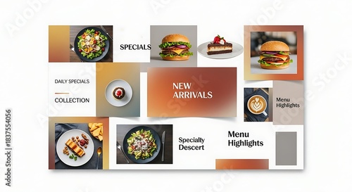 Delicious Food Collage - New Arrivals, Specials, and Menu Highlights.