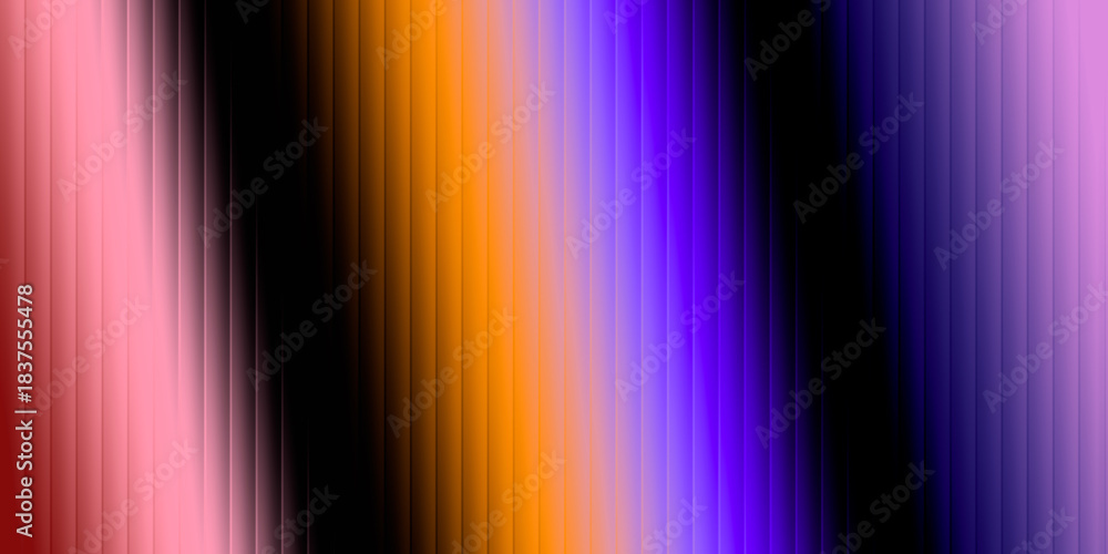 Fototapeta premium Liner color gradient with vertical glass effect background. Ribbed texture backdrop template for modern poster, banner, cover, or presentation.