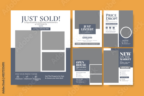 Real Estate Instagram Templates | Modern Property Listing Social Media Pack