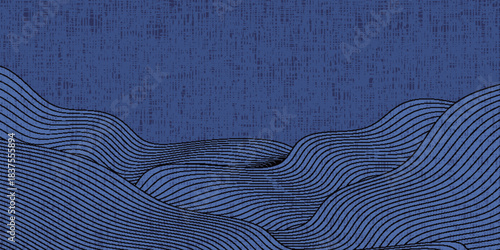 和柄　青　模様　背景