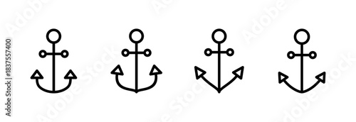 Anchor icon vector illustration. Anchor sign and symbol. Anchor marine icon.