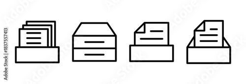 Archive folders icon vector illustration. Document vector icon. Archive storage icon.