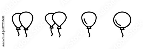 Balloon icon vector illustration. Party balloon sign and symbol