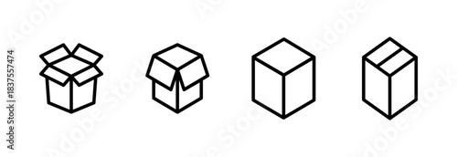 Box icon vector illustration. box sign and symbol, parcel, package