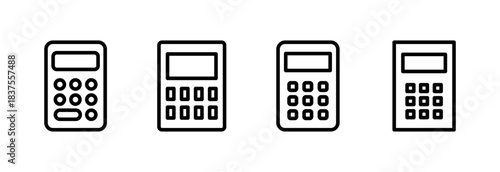 Calculator icon vector illustration. Accounting calculator sign and symbol.