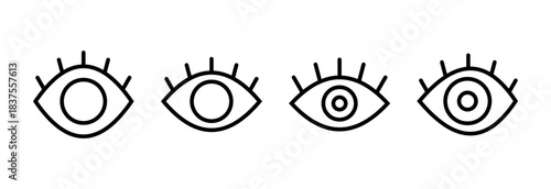 Eye icon vector illustration. Eye sign and symbol. Look and Vision icon.
