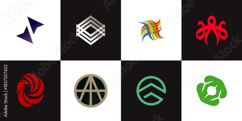 Stunning collection of modern abstract business logos showcasing dynamic brand identity and creative design options