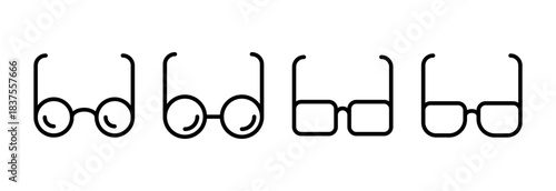 Glasses icon vector illustration. Glasses sign and symbol