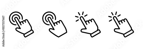 Hand click icon vector illustration. pointer sign and symbol. hand cursor icon
