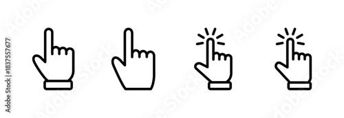 Hand cursor icon vector illustration. cursor sign and symbol. hand cursor icon clik