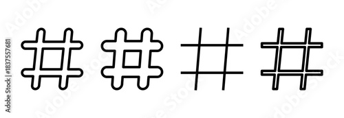 Hashtag icon vector illustration. hashtag sign and symbol