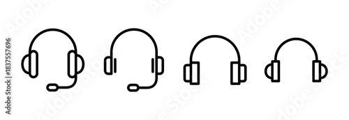 Headphone icon vector illustration. Headphone sign and symbol