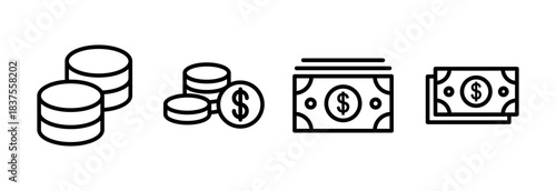 Money icon vector illustration. Money sign and symbol