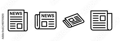 Newspaper icon vector illustration. news paper sign and symbolign