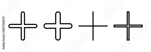 Plus Icon vector illustration. Add plus sign and symbol