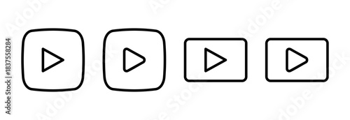 Play Icon vector illustration. Play button sign and symbol