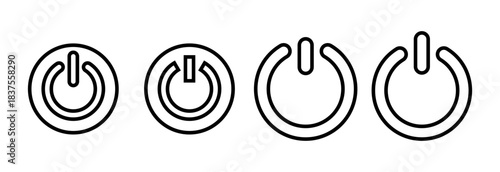 Power icon vector illustration. Power Switch sign and symbol. Electric power