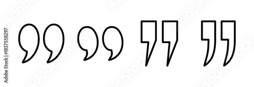 Quote icon vector illustration. Quotation mark sign and symbol