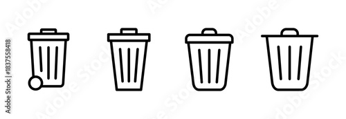 Trash icon vector illustration. trash can icon. delete sign and symbol.