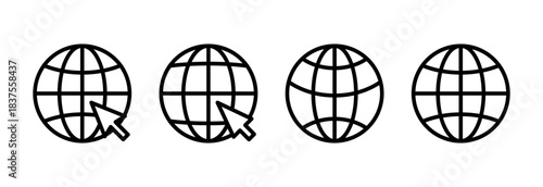 Web icon vector illustration. go to web sign and symbol. web click icon. Global search icon