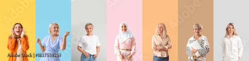 Set of beautiful mature wom...