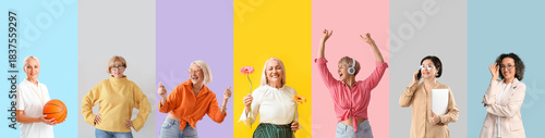 Collage of beautiful mature...