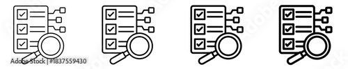 Digital Audit Icon Set Multiple Style Collection