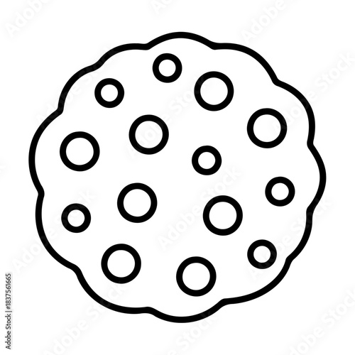 Chocolate Chip Cookie: A mouthwatering close-up of a classic chocolate chip cookie, a delightful treat with a crispy exterior, and a soft, chewy center, brimming with delectable chocolate chips.