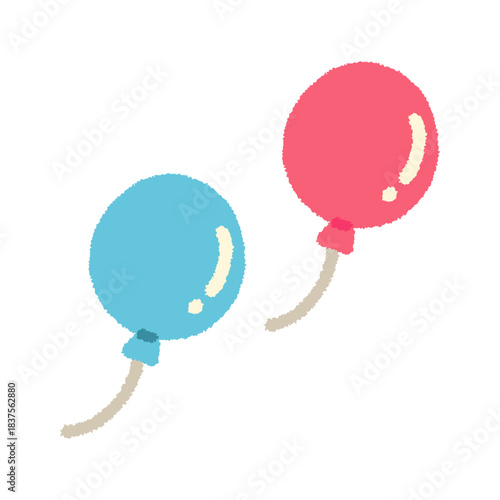 風船 シンプル イラスト パステル かわいい アイコン