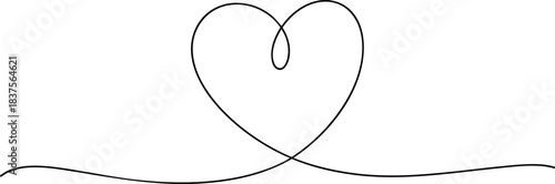 Elegant line art of intertwined hearts with decorative swirls, perfect for romantic, wedding, or celebratory design themes.