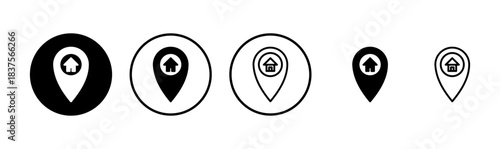 Address icon logo design. home location sign and symbol. pinpoint