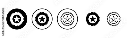 Badge icon logo design. Awards icon vector. Achieve sign and symbols. Stamp