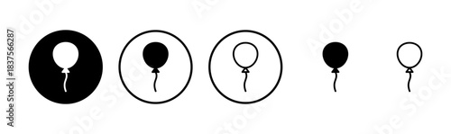 Balloon icon logo design. Party balloon sign and symbol